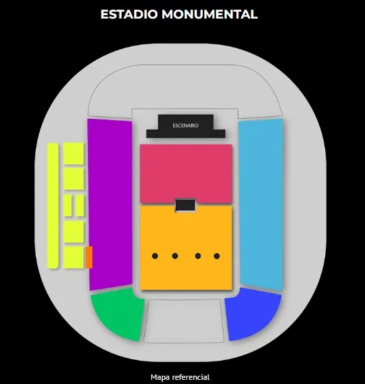 Mapa Duki en el Estadio Monumental.