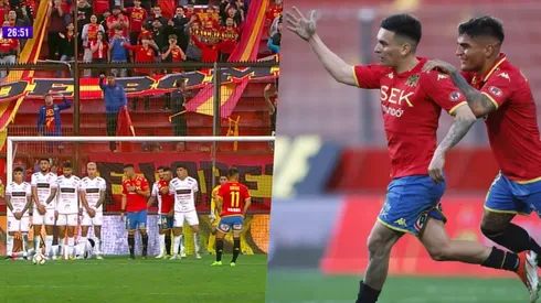 Aránguiz marcó de tiro libre con la ayuda de la hinchada de Unión