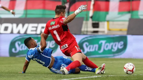 Cristián Palacios fue más rápido que Rigamonti.