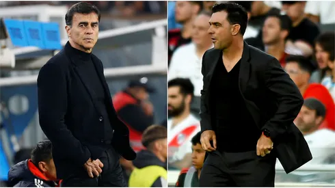 Gustavo Quinteros y Pablo Guede. Unidos por Colo Colo en semifinales en Argentina.