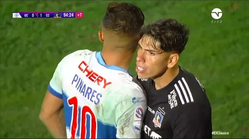 Pinares le reclamó a Palacios por su gesto.