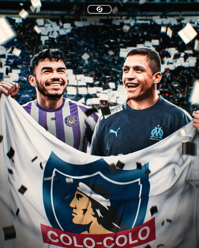 La gráfica de la Ligue 1 para el aniversario de Colo Colo en los 99 años del Cacique. (Captura Ligue 1 en español).