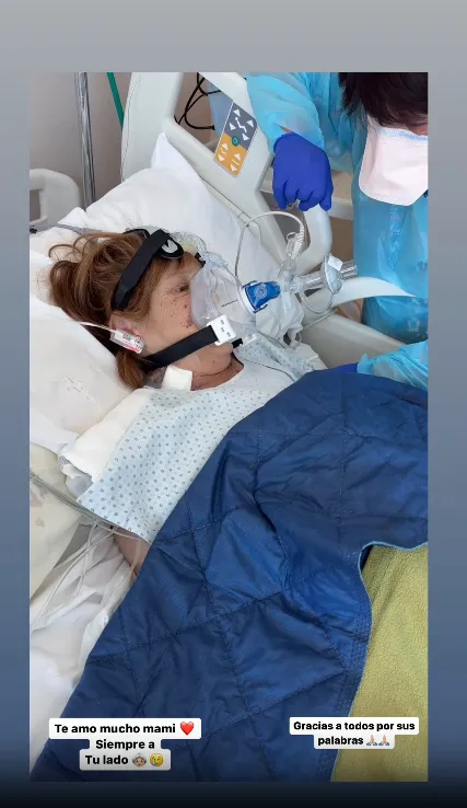 El duro momento familiar de Gary: su mamá debió ser internada y Medel compartió una imagen con oxígeno.