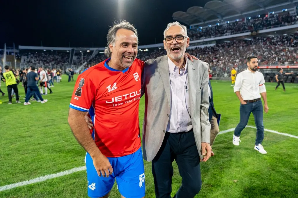 González con Dabrowski, uno de sus ídolos de niñez