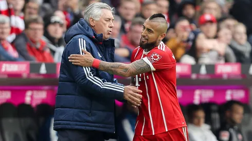 Arturo Vidal y Carlo Ancelotti compartieron en el Bayern Múnich años atrás.