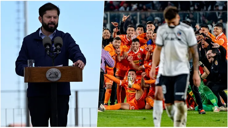 Presidente Gabriel Boric festeja triunfo de Cobreloa ante Colo Colo.
