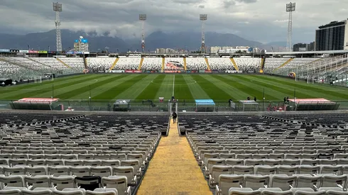 Así está la cancha del Estadio Monumental previa al duelo de Colo Colo y Cobreloa.