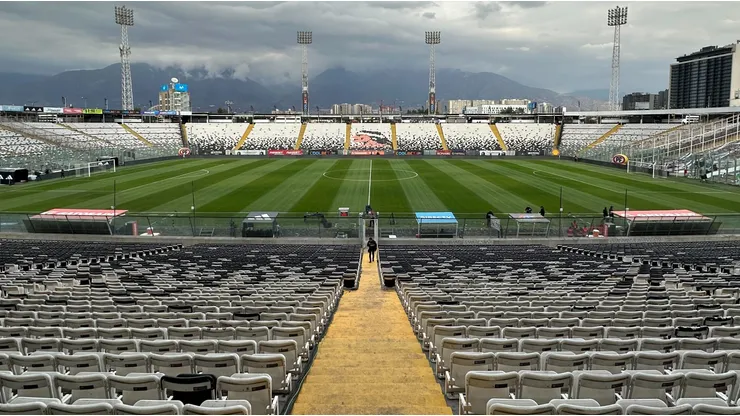 Así está la cancha del Estadio Monumental previa al duelo de Colo Colo y Cobreloa.