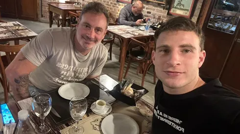 Marcelo Barticciotto junto a su hijo Bruno en Argentina.