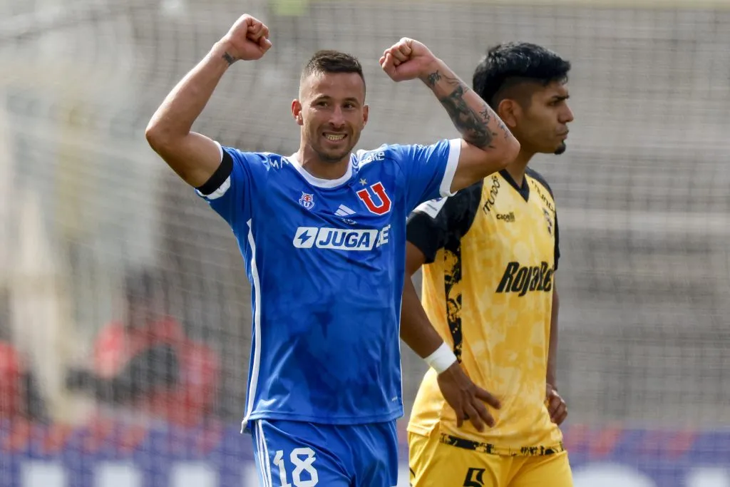 Luciano Pons festeja su gol ante Coquimbo Unido. (Andrés Piña/Photosport).