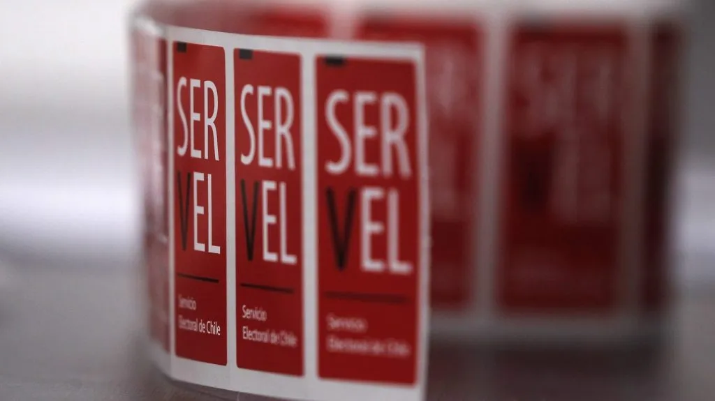 Etiqueta del Servel