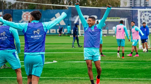 El delantero hizo algunos trabajos junto a sus compañeros en la U.