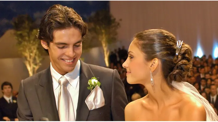 Kaká y Caroline Celico se casaron en el 2005.