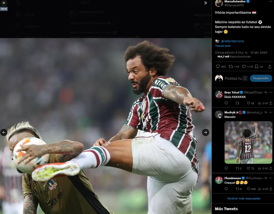 El mensaje de Marcelo en redes sociales con el que le tocó la oreja a Arturo Vidal. Foto: X (exTwitter).