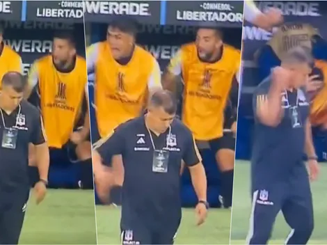 Amor se pega fuerte cabezazo en la banca al celebrar el gol de Paiva