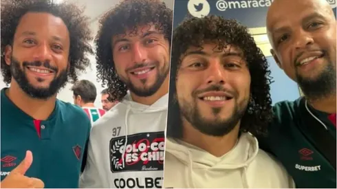 Falcón se sacó fotos con las figuras de Fluminense