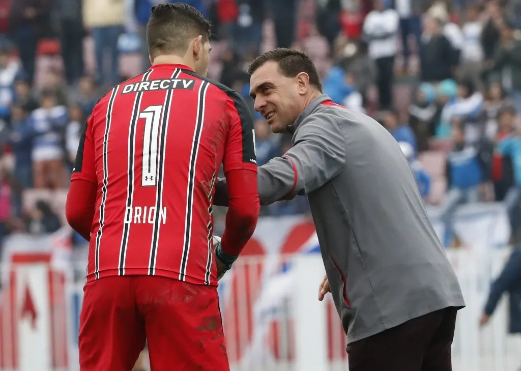 Agustín Orion tiene relación hasta hoy con Pablo Guede. (Martin Thomas/Photosport).