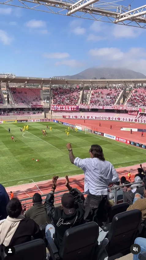 Joaquín Montecinos festeja en La Portada. (Captura Only Granates).