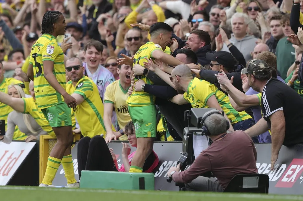 Marcelino Núñez marcó un golazo y le dio el triunfo al Norwich en la Championship. Foto: IMAGO.
