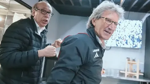 Daniel Morón vivió así el gol de Lucas Cepeda ante Cerro Porteño.