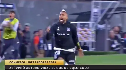 El eufórico festejo de Vidal en el gol de Cepeda.