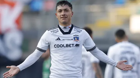 Cristián Zavala celebra el gol que le marcó al Audax Italiano.