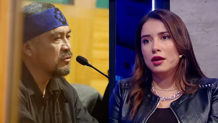 Héctor Llaitul a la izquierda y Josefa Barraza a la derecha