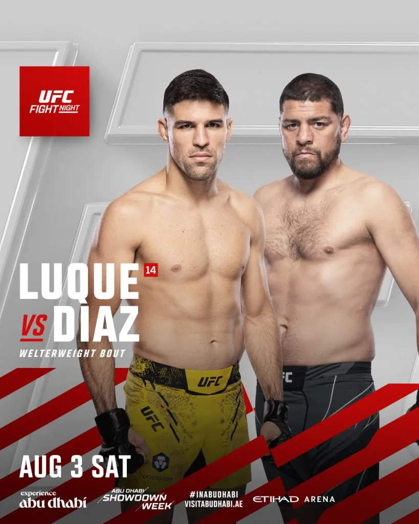 Vicente Luque enfrentará a Nick Díaz en la UFC en agosto de este año. Foto: Comunicaciones UFC.