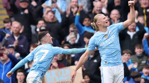 Haaland y Foden, a puro festejo.