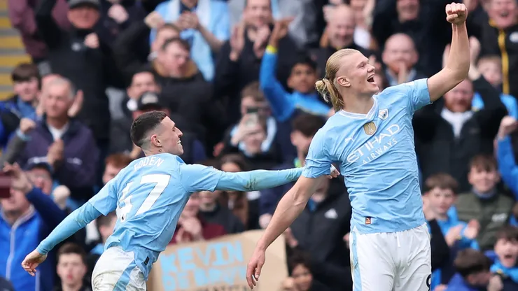 Haaland y Foden, a puro festejo.