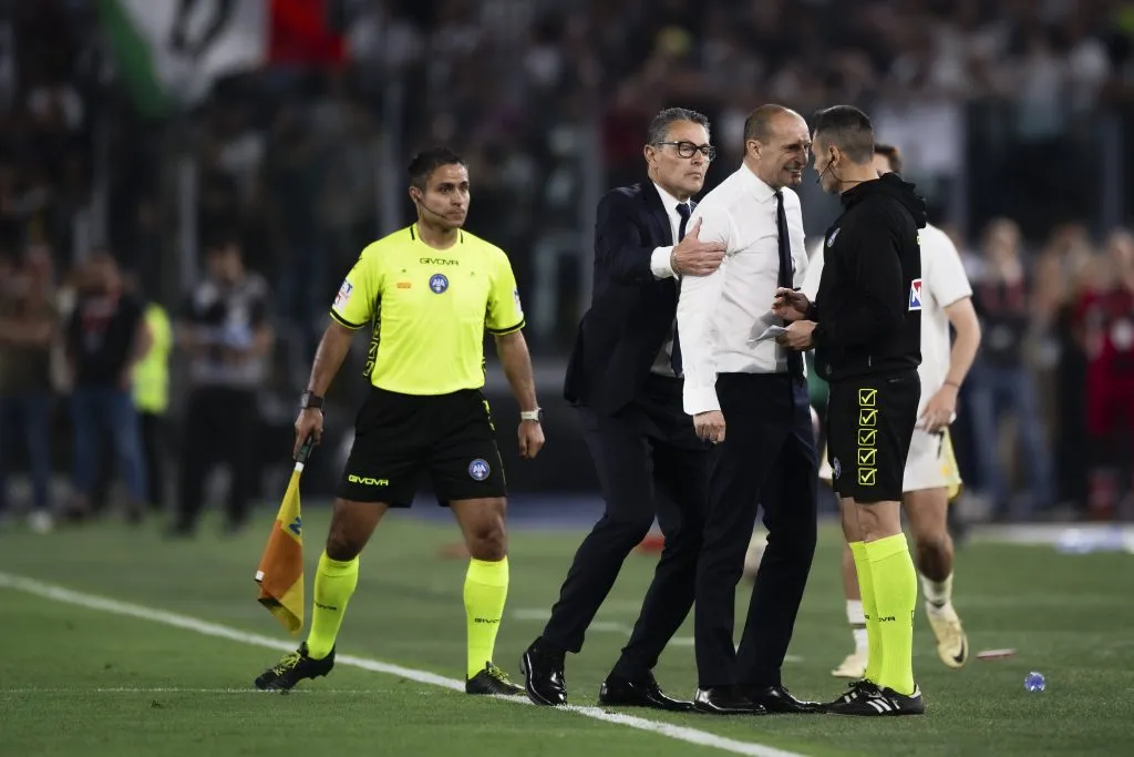 Parte del reclamo de Allegri. (Imago).