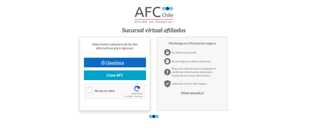 Consulta todos los detalles del Seguro de Cesantía en la sucursal virtual de AFC.cl.