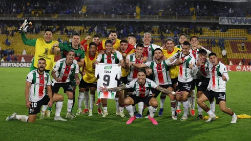 Palestino celebró en Bogota su histórico empate.