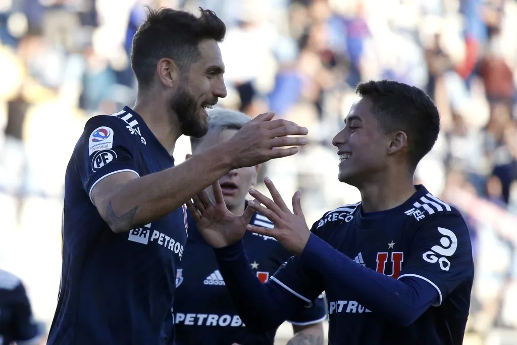 Joaquín Larrivey elogió las condiciones de Lucas Assadi. (Andres Pina/Photosport).