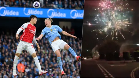 Los hinchas de Arsenal literalmente encendieron la lucha por el título.