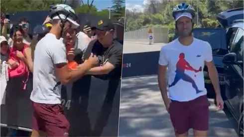 Novak Djokovic se preparó este sábado para evitar ser golpeado otra vez por una botella.