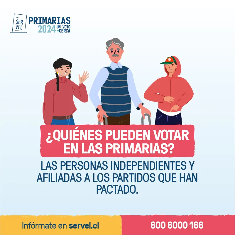 Información sobre las Primarias. Foto: Servel