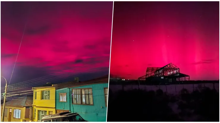 Impresionante aurora austral se deja ver al sur de Chile