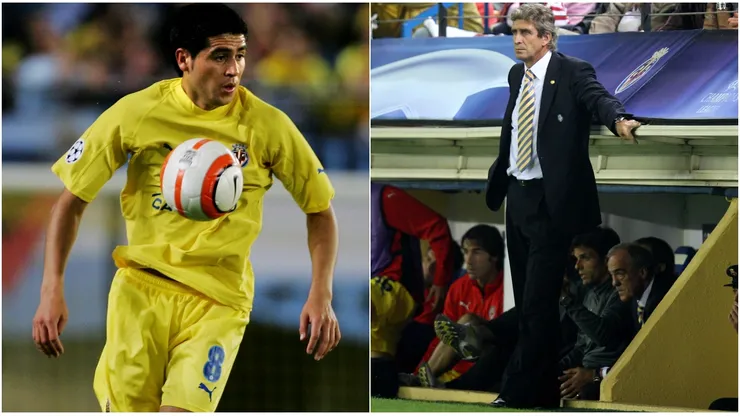 Juan Román Riquelme y Manuel Pellegrini, una histórica pelea en Villarreal.