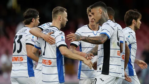 Los jugadores de Atalanta, a puro festejo.