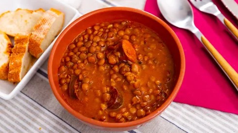 Receta de lentejas.