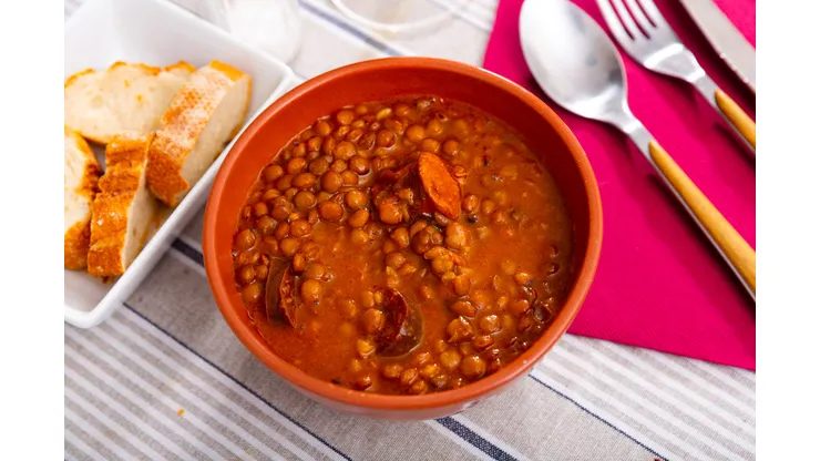 Receta de lentejas.