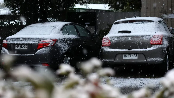 Nieve en Santiago.