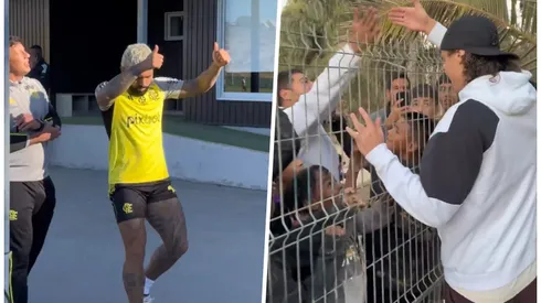 Las grandes figuras de Flamengo comparten con la gente.