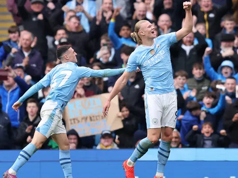 Con Haaland parece trampa: el City golea y sigue al acecho