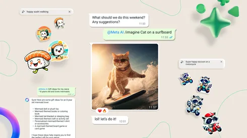 Ahora puedes crear divertidos stickers con IA en WhatsApp