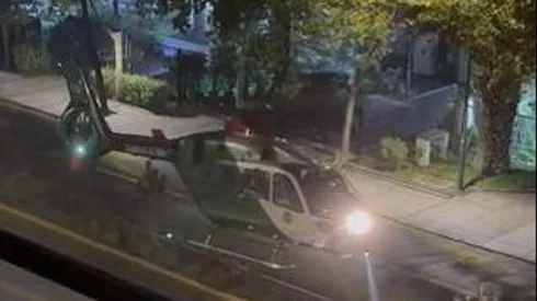 Helicóptero de Carabineros aterrizó en pleno Providencia