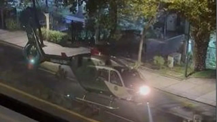 Helicóptero de Carabineros aterrizó en pleno Providencia