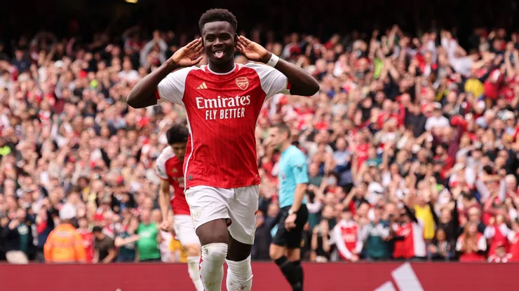 Bukayo Saka marcó el primer gol para los Gunners.