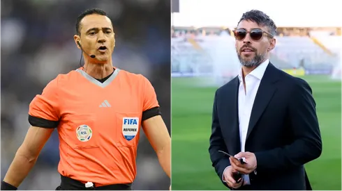 El arbitro Wilmar Roldán no es del gusto de Jorge Valdivia.